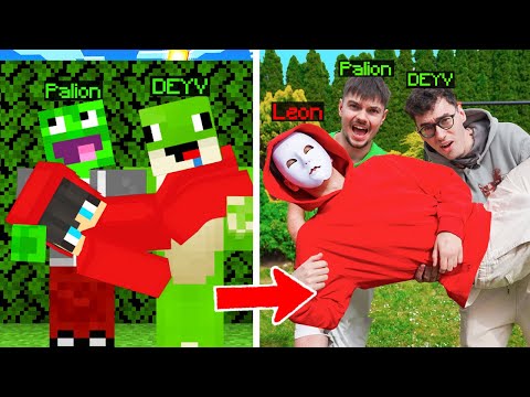 WSZYSTKO CO W MINECRAFT = ROBIMY w PRAWDZIWYM ŻYCIU! (z Palion, Olek, Leon)