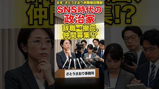 さとうさおり氏の辞職→撤回、仲間募集!?SNS時代の政治家と炎上マーケティングについて考える…