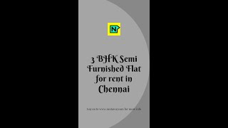 2 BHK Semi Furnished Flat for rent in Chennai | Family/Bachelor&#39;s | No Brokerage