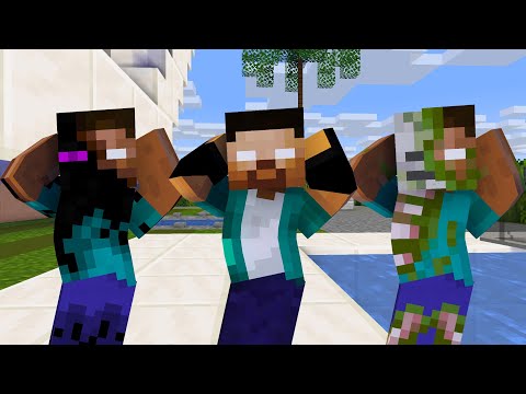 MONSTER SCHOOL : CHICKEN WING MEME HEROBRINE BROTHERS - MINECRAFT ANIMATION