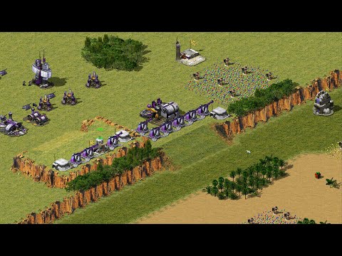 Red Alert 2 | Yuri's Revenge | 7 vs 1- Extreme AI beta Crying Emoji map