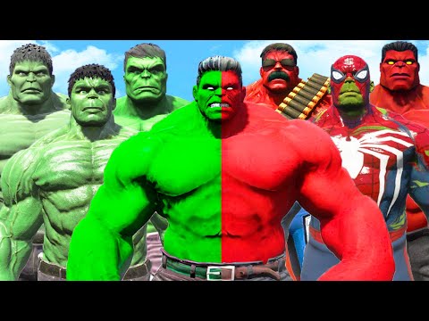 World War Hulk | Red Hulk Team vs Hulk Army - Epic Battle