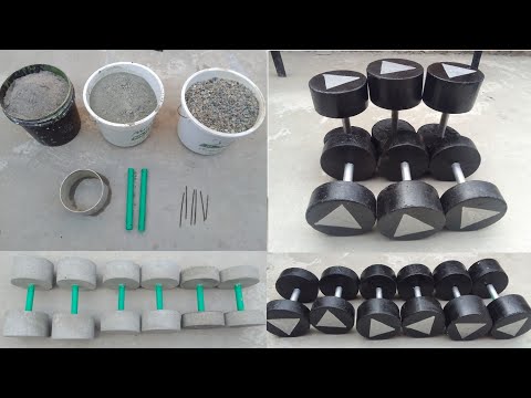 How To Make Dumbbells At Home "gar par dumbbell kasay bnaye"