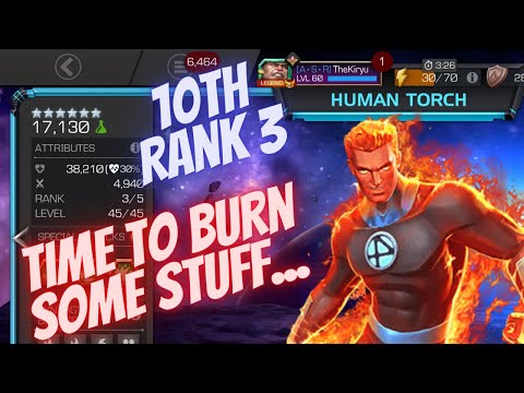 My 10th Rank 3 6 Star! Human Torch Gets That Sweet T5CC! Marvel Contest Of Champions!