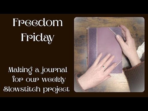 Making a journal with a hidden spine from an old book cover 