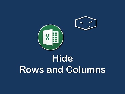 ms office excel hide rows and columns