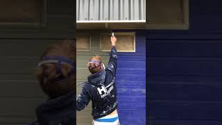 Spraying of garage doors
