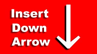 How to Insert Down Arrow Symbol In Word - [ ↓ ]