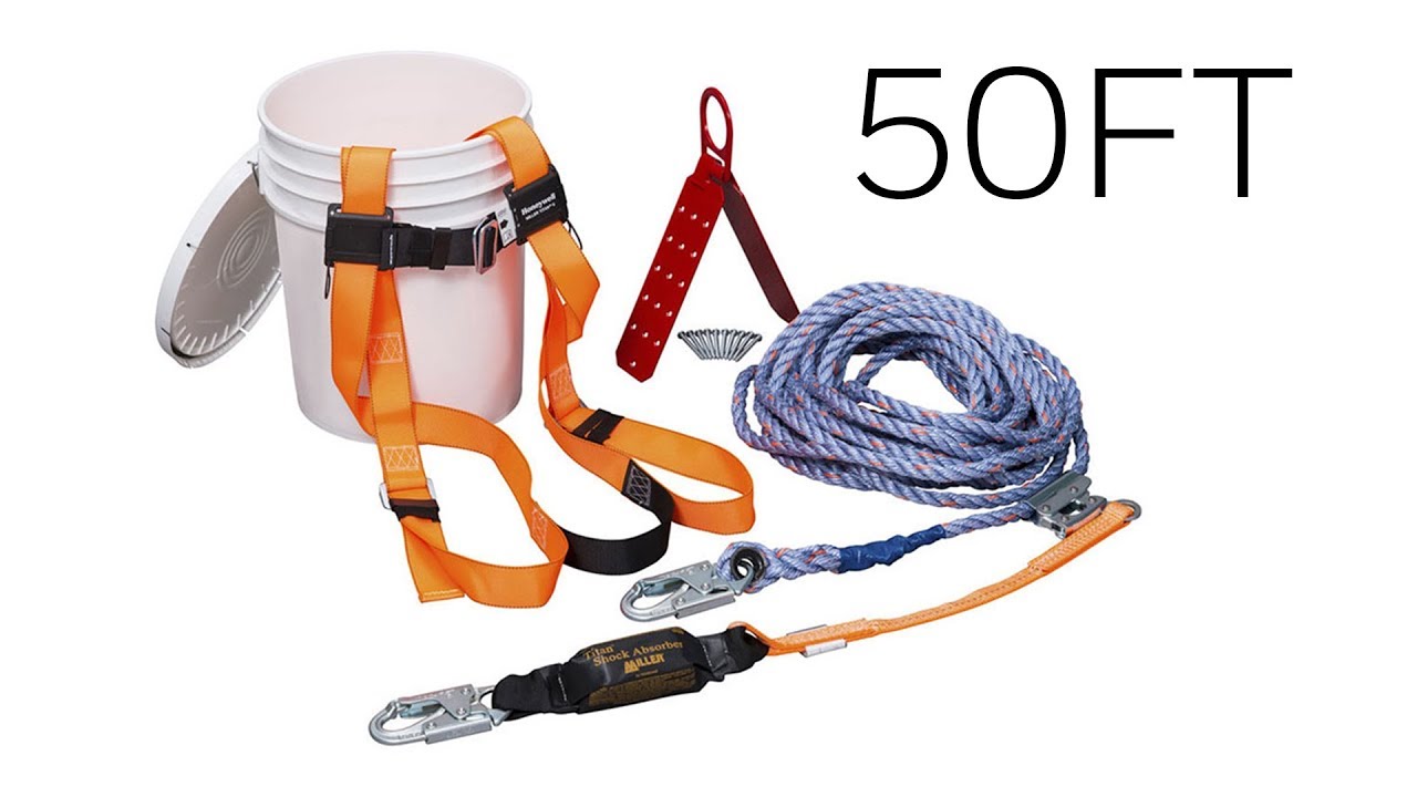 Honeywell Complete Compliant Fall Protection Roof Kit with 50-ft Lifeline (TRK2000-Z7/50FT)