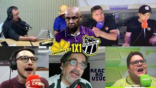 REAÇÕES DOS TORCEDORES DO CEARÁ COM EMPATE EM 1 A 1 COM O CRICIUMA - BRASILEIRÃO B