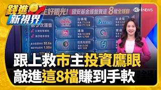 台股救市主好眼光! 國安基金護盤買"這8檔"全賺翻權值股準沒錯? 國安基金大舉掃貨台積電.鴻海｜三立財經iNEWS
