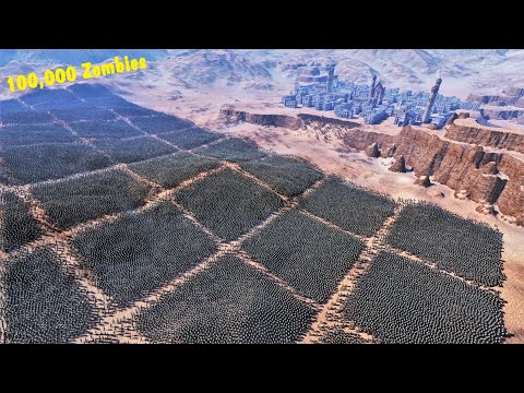 Golden Knights try to Save Ancient City from 100,000 Zombies - Ultimate Epic Battle Simulator | UEBS