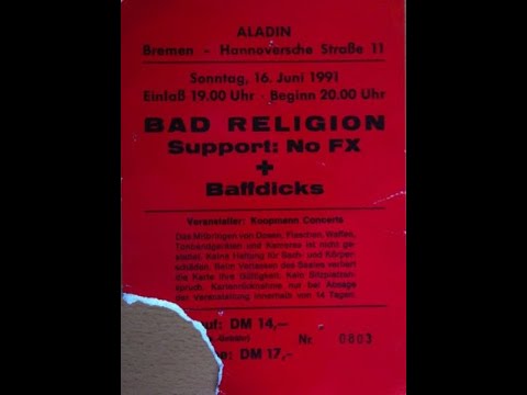 Bad Religion :: Live @ Aladin, Bremen, Germany, 6/16/91