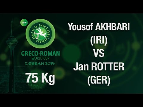 Group A, Round 3 - Greco-Roman Wrestling 75 kg - Y. AKHBARI (IRI) vs J. ROTTER (GER) - Tehran 2015