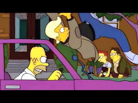 Homer Hits the Dean With His Car