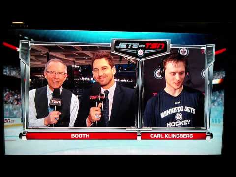 Winnipeg Jets player swears on live tv