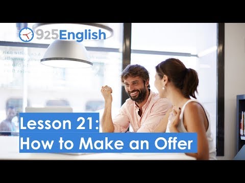 925 English Lesson 21 - How to Make an Offer in English | Learn Business English with 925 English