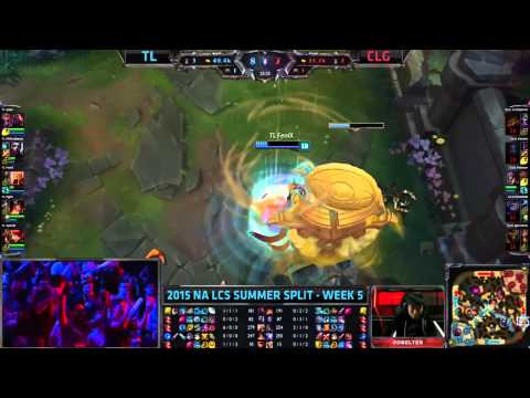 TL Fenix INSANE 1V4 Quadra Kill - TL vs. CLG - NALCS Summer Week 5 Day 1