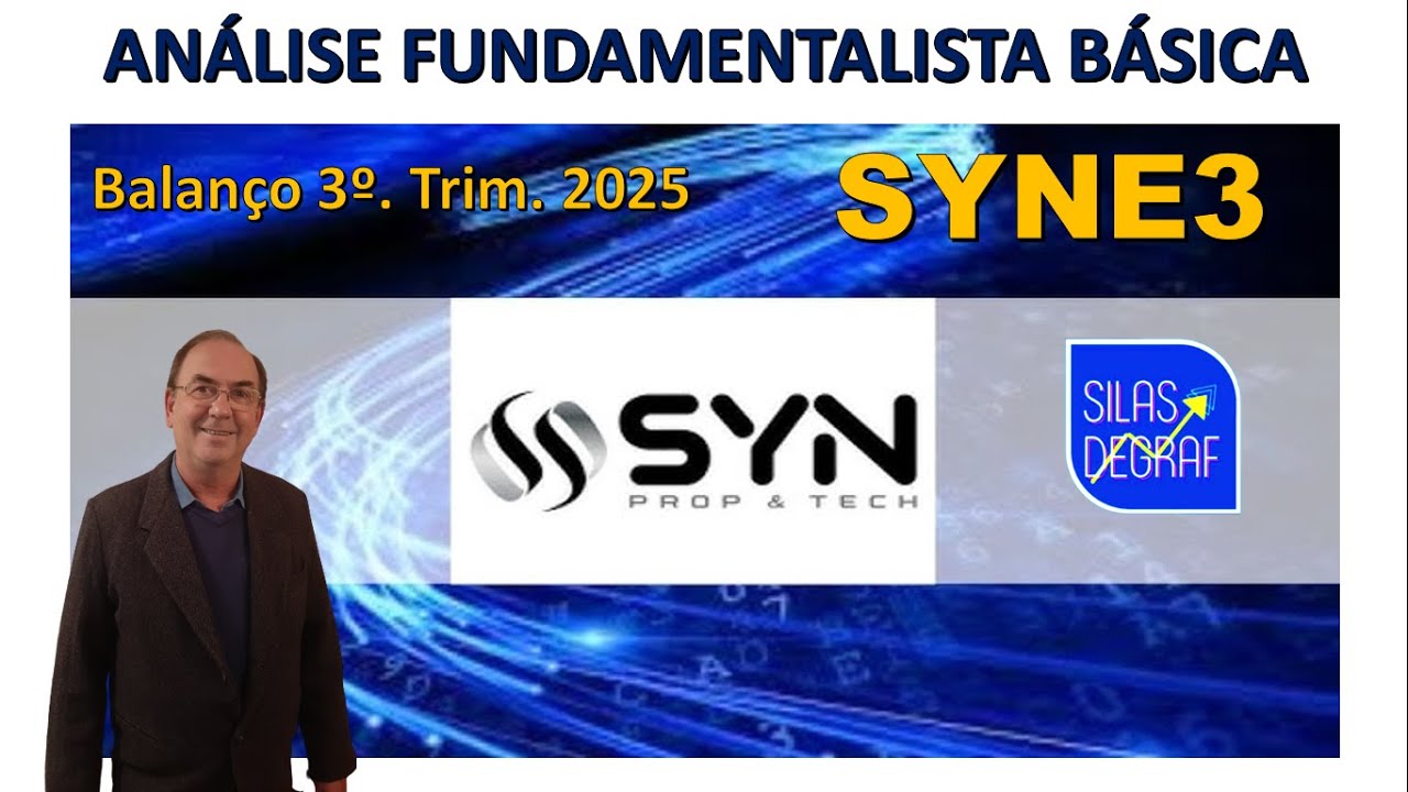 SYNE3 - SYN PROP & TECH S/A. ANÁLISE FUNDAMENTALISTA BÁSICA. PROF. SILAS DEGRAF. 3o. TRIM. 2025