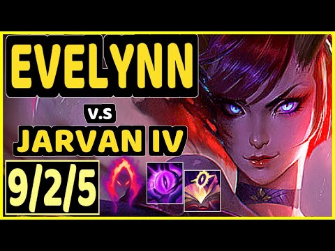 EVELYNN vs JARVAN IV - 9/2/5 KDA JUNGLE GAMEPLAY - KR Ranked MASTER