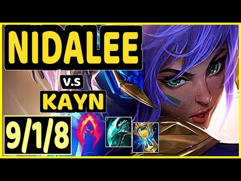 PRETTY (NIDALEE) vs KAYN - 9/1/8 KDA JUNGLE GAMEPLAY - EUW Ranked MASTER