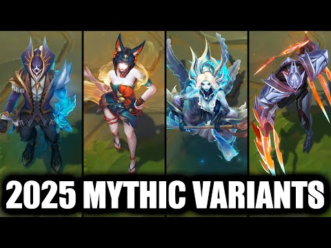 All Legendary Mythic Variants Skins Spotlight Released in 2025 (League of Legends)