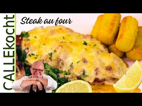 Steak au four Rezept: Beliebter DDR-Klassiker mit Käse überbacken