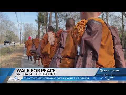 Monks continue their Walk for Peace in the Carolinas, approaching Charlotte