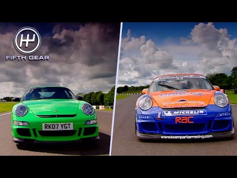 Porsche GT3 RS vs 911 GT3 Cup Car | Fifth Gear