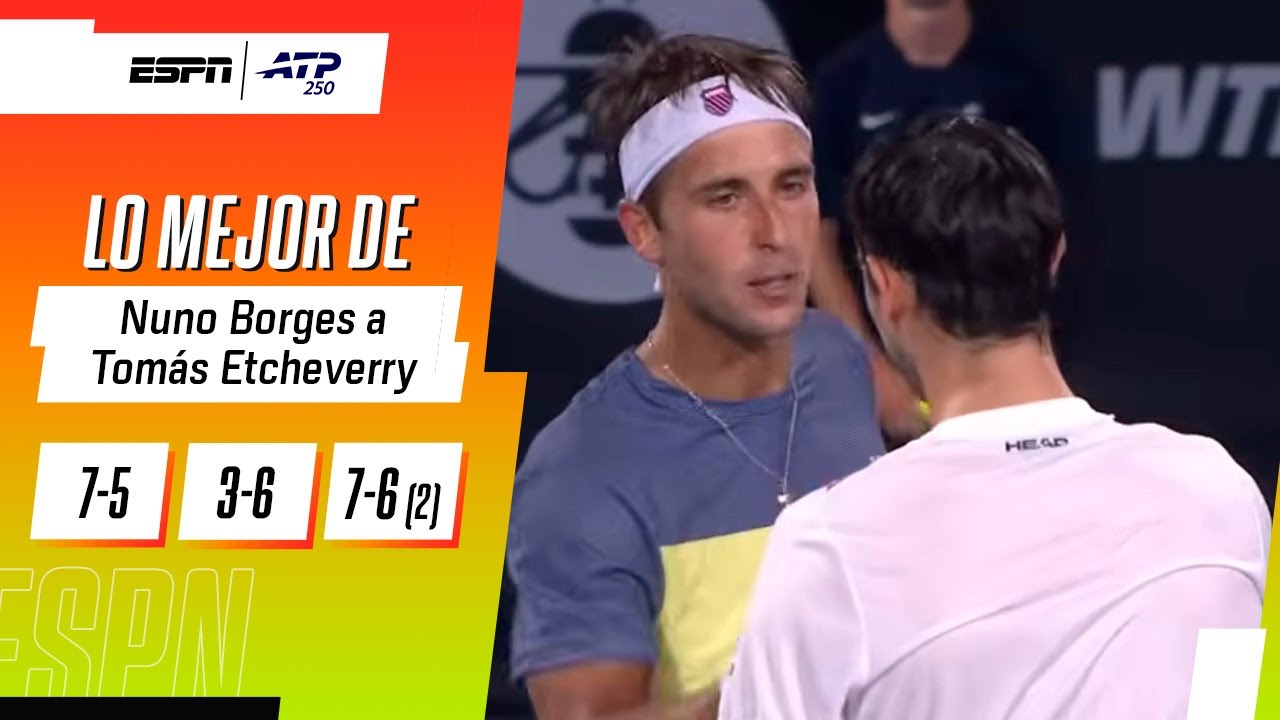 TOMÁS ETCHEVERRY SE DESPIDIÓ DE AUCKLAND TRAS CAER FRENTE A NUNO BORGES EN UN PARTIDAZO | RESUMEN