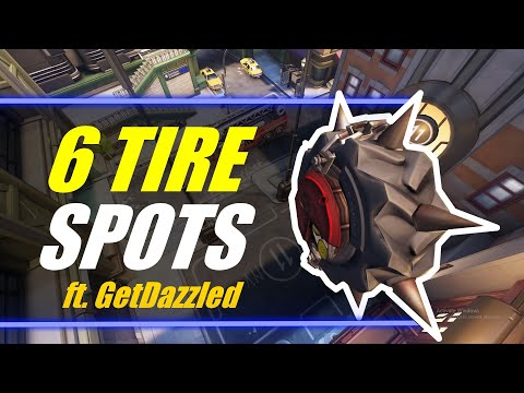 6 Junkrat Rip Tire Spots! (ft. GetDazzled)