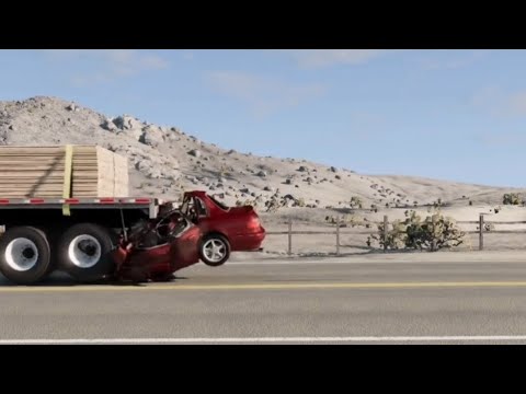 Car crash test at different speeds☠️☠️