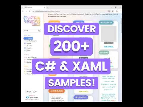 Learn C# & XAML Instantly — OpenSilverShowcase.com Tour (200+ Live Samples!)