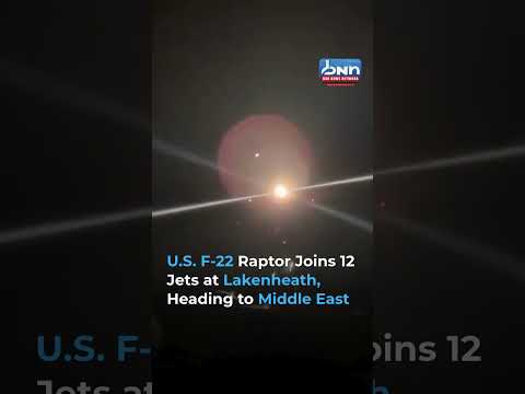 F-22 RAPTORs STORM RAF LAKENHEATH! 12 Stealth Fighters Middle East Surge!