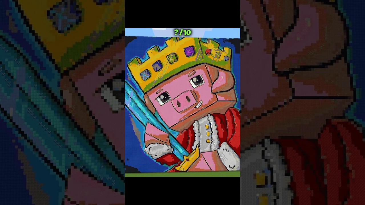 Tecnoblade never dies pixal art #minecraft #shorts