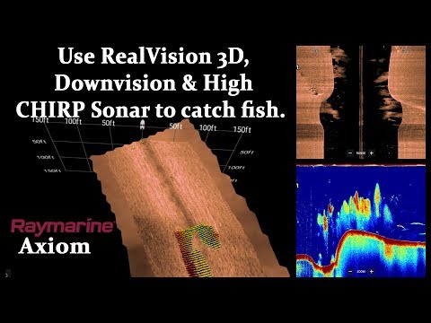 Locate and catch fish using Raymarine Axiom RealVision 3D, SideVision and High CHIRP Sonar