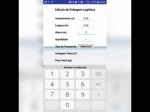 Cálculo Cubagem Logística Video