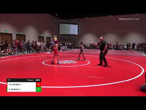 77 Lbs Round 1 - Dominic Cordero, TN Vs Andreo Manlove, GA 658a