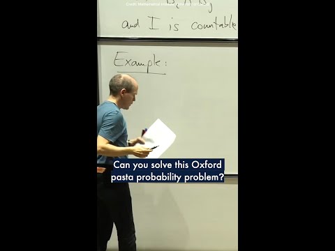 Can you solve this Oxford pasta probability problem? #OxfordUniversity