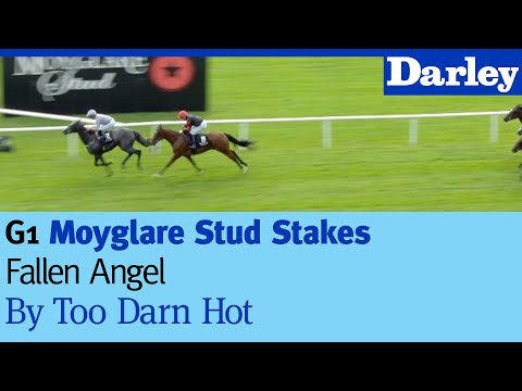 Fallen Angel by Too Darn Hot wins the G1 Moyglare Stud Stakes at Curragh