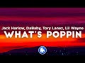 Jack Harlow WHATS POPPIN REMIX Clean Lyrics Ft DaBaby Tory Lanez Lil Wayne