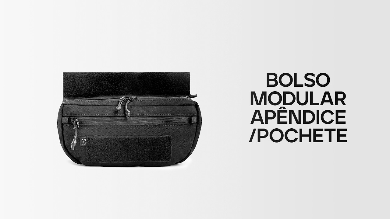 Vídeo do YouTubeBolso Modular Pochete para Plate Carrier Ares - Preto