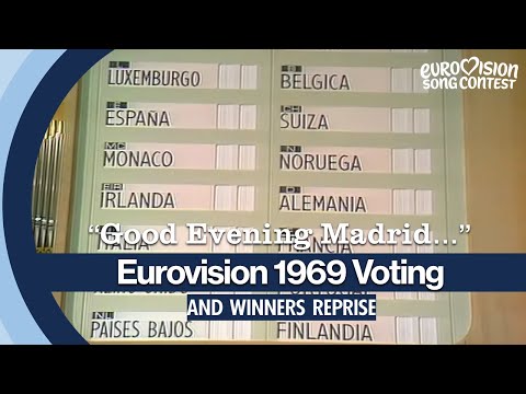 EUROVISION SONG CONTEST 1969 - VOTING AND WINNERS REPRISE - "4 WINNERS? MR BROWN, WHAT DO I DO?"