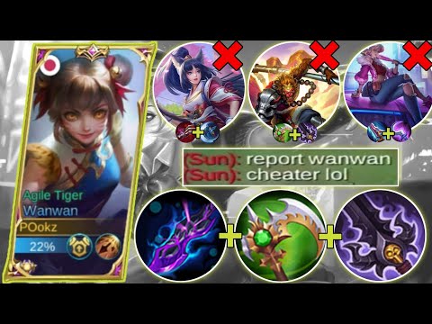 TOP GLOBAL WANWAN CRAZY ATTACK SPEED BUILD + 2X MANIAC! - MLBB