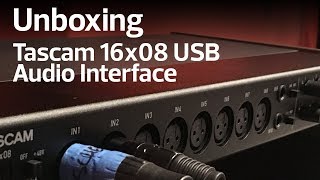 Video thumbnail for TASCAM US-16x08 USB Audio interface unboxing by Producing Music