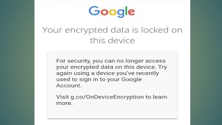 Your encrypted data is Locked on this device||sync is not working on this device