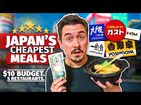 I Tried Tokyo's CHEAPEST Restaurants 🇯🇵 5 Meals Under $10 | Budget Japan