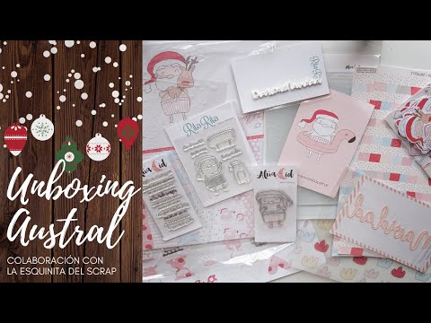 UNBOXING NAVIDAD "Austral" - Material Navidad Scrapbooking