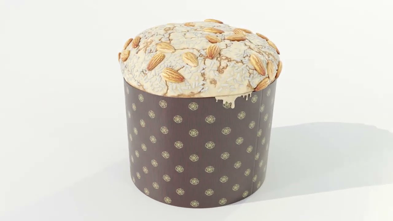 Panettone Christmas Cake 3D Model