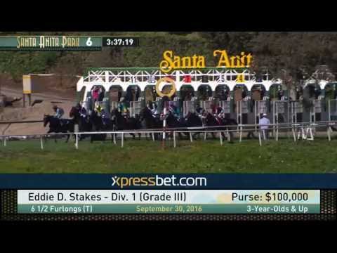 Eddie D Stakes (Gr III) Div 1 -  Friday, September 30 2016 (Cal-bred Winner)
